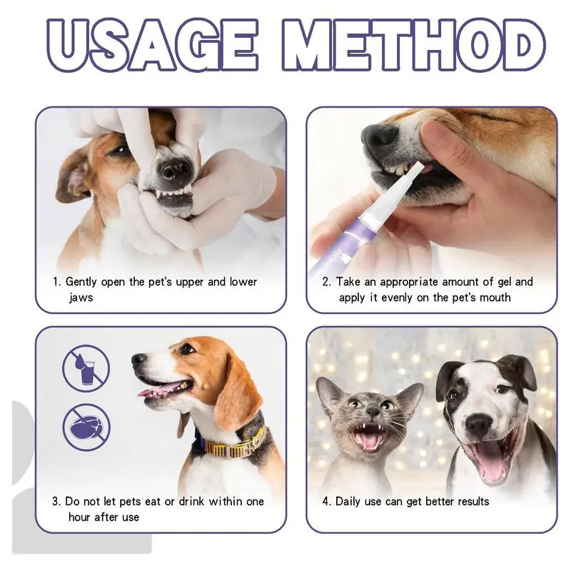 Pet teeth cleaning Tooth Whitening Pen Suitable for dogs and cats Remove bad breath Pet Oral Care Pet Tooth Repair Supplies