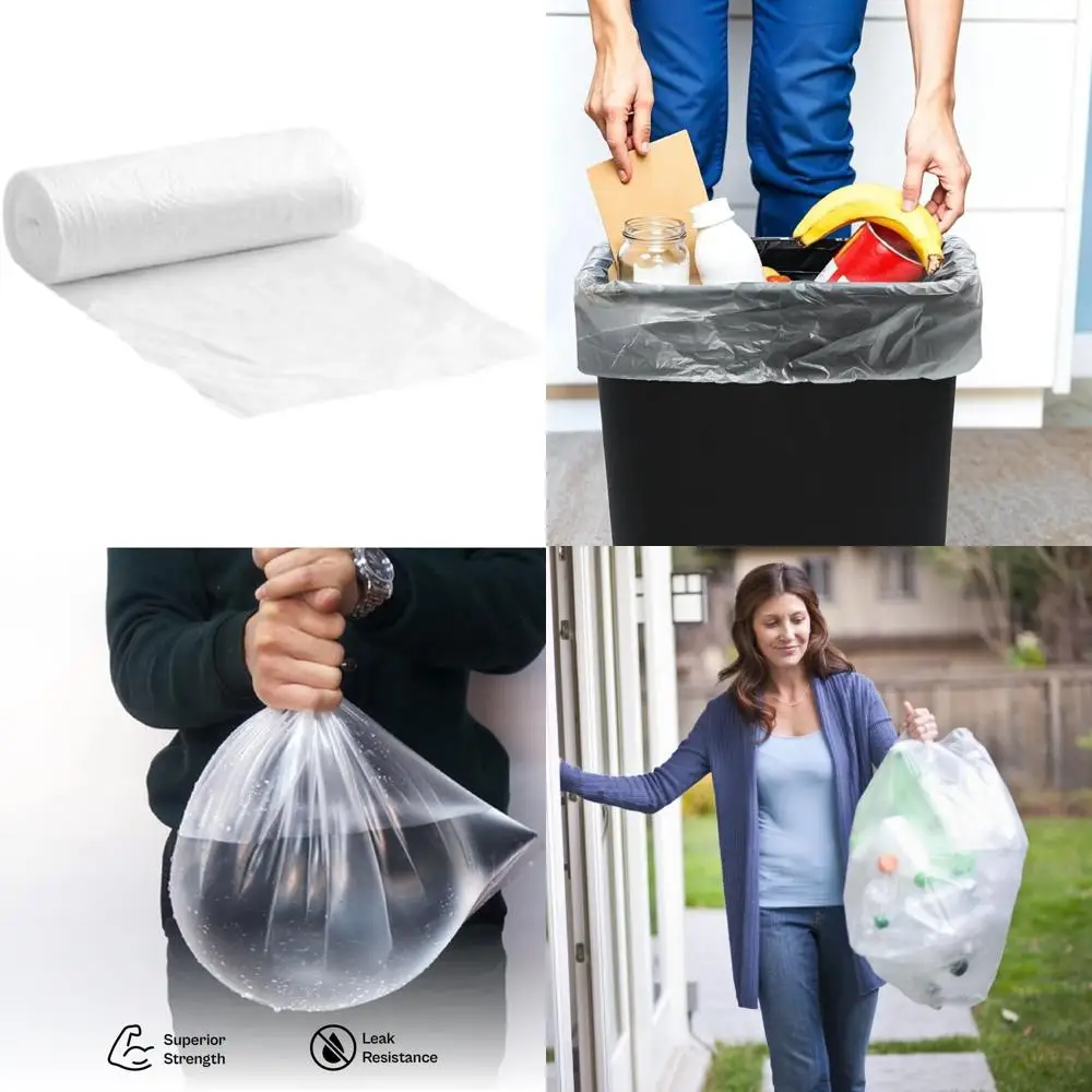

Прозрачные мешки для мусора объемом 7-10 галлонов, 2000 штук в упаковке, подходят для коммерческих кухонь и офисов, универсальные вкладыши для мусорных баков.