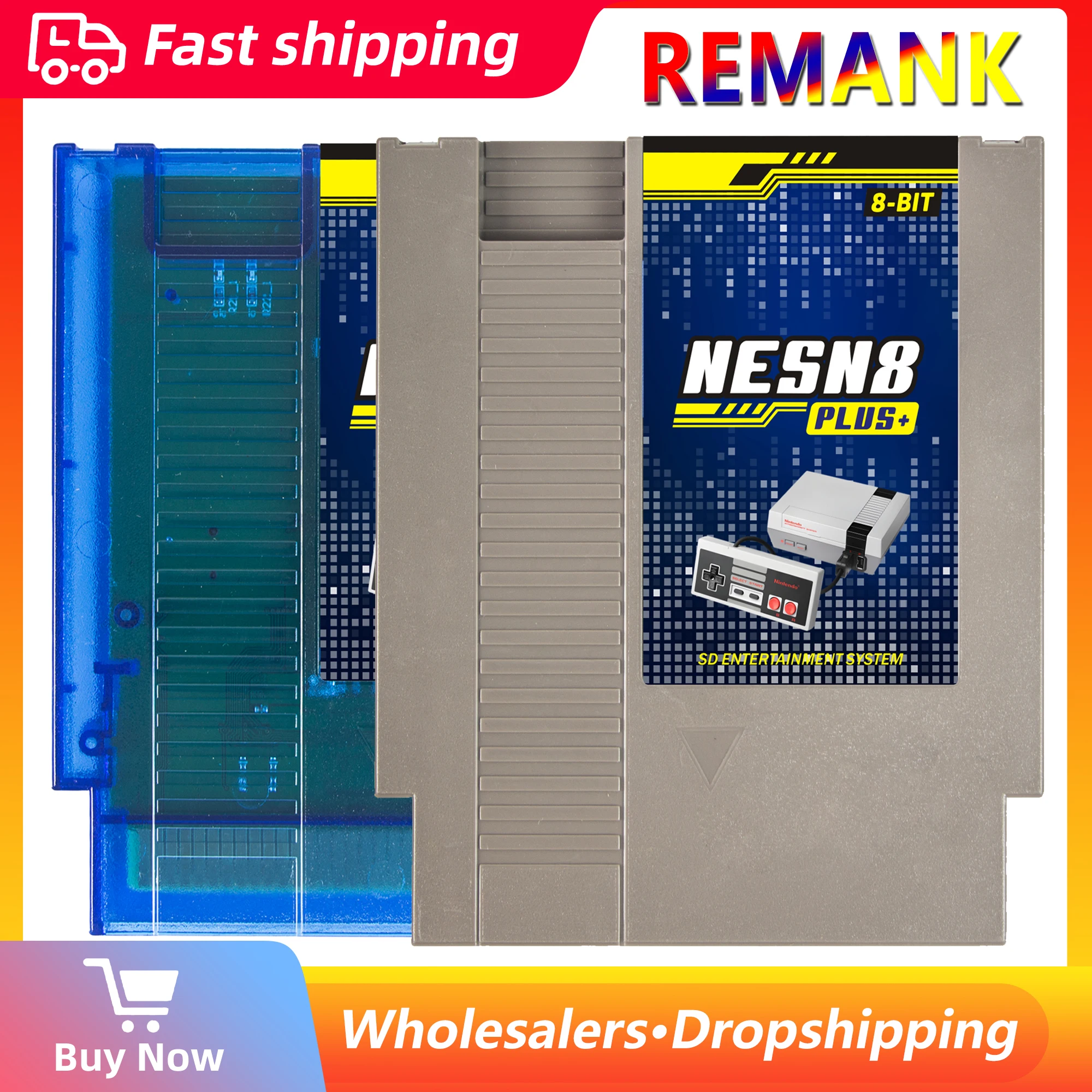 REMANK N8 Cartridge NESN8 Plus N8 Nes Cartridge For Video Game Console Accesories NES N8 Plus 8-Bit NEW Shell