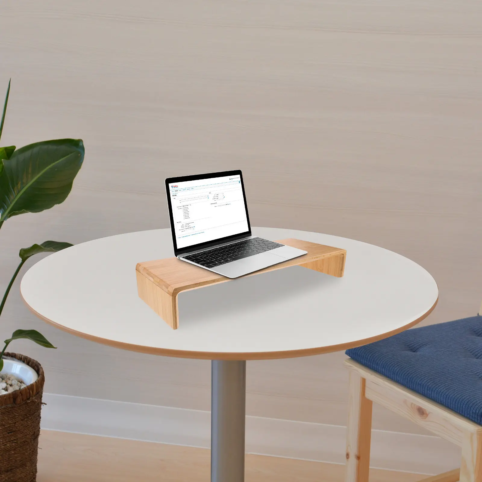 Monitor Stand Riser Computer Display Heightening Stand Simple Rustic Design for Office Home Desk Comfort Eye Health Monitor