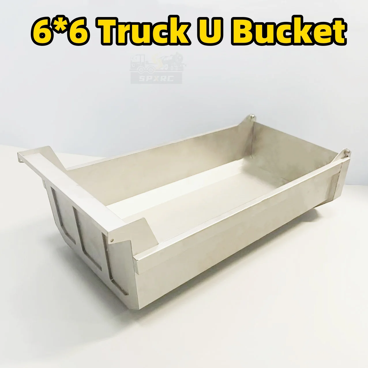 

6*6 U Bucket Stainless Steel Sandblasting Dump Truck For 1/14 Tamiya RC Scania 770S MAN Benz Volvoo Romote Control Trailer