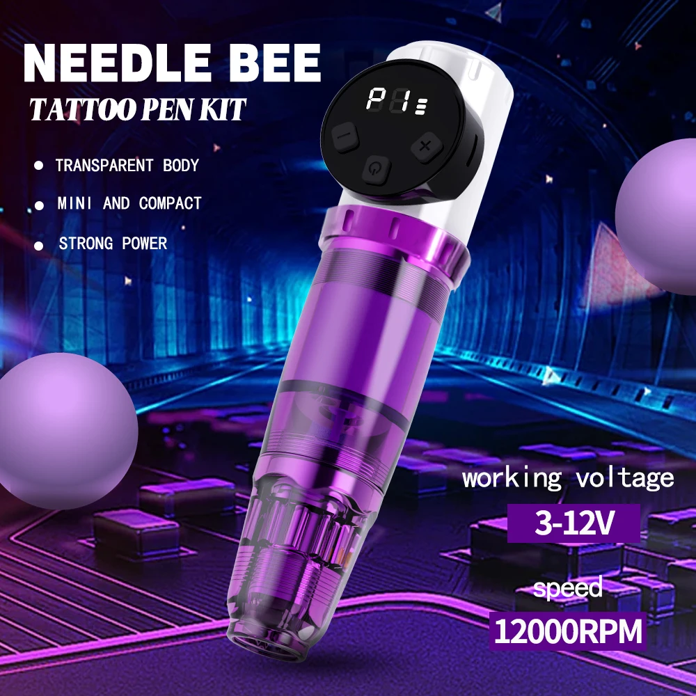 Kit de máquina de tatuaje Goldplume, kit de máquina de tatuaje inalámbrica, fuente de alimentación de tatuaje integrada de 1500 Mah, viene con 20 agujas de tatuaje, 11 botellas de materiales de color y otros accesorios, kit completo de tatuaje, suministros de tatuaje para principiantes y maestros de tatuajes