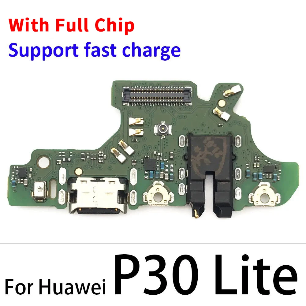 USB Micro Charging Charging Connector Board Flex Slot Port Dust Plug Replacement Spare Parts New For Huawei P30 Lite