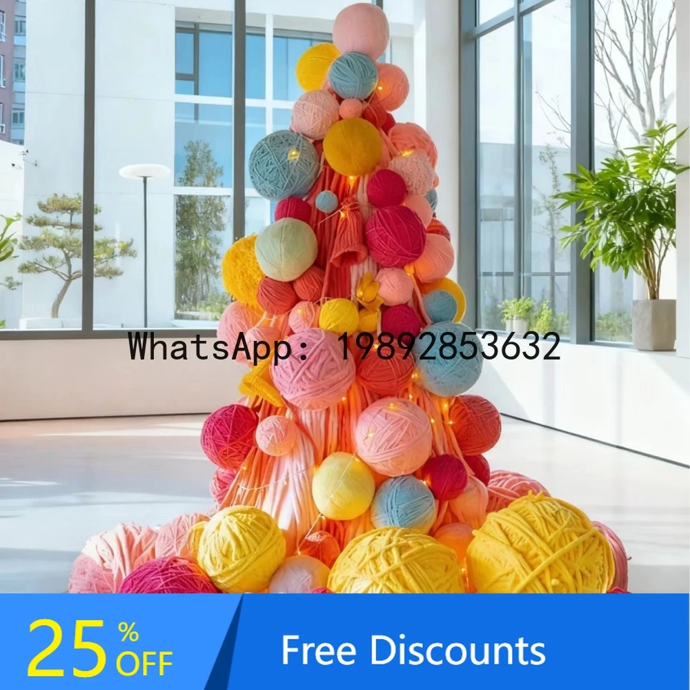 

Yarn Christmas Tree Creative Large Floor Ornament Mall Display Atmosphere Decoration