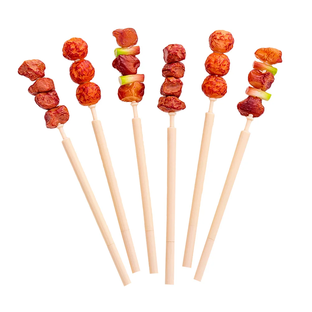 

6Pcs Ballpoint Pen 0.5mm Fine Needle Tip Fine Point Skewers Shape Novelty Pens Decorative Fun Pens for Students Office School