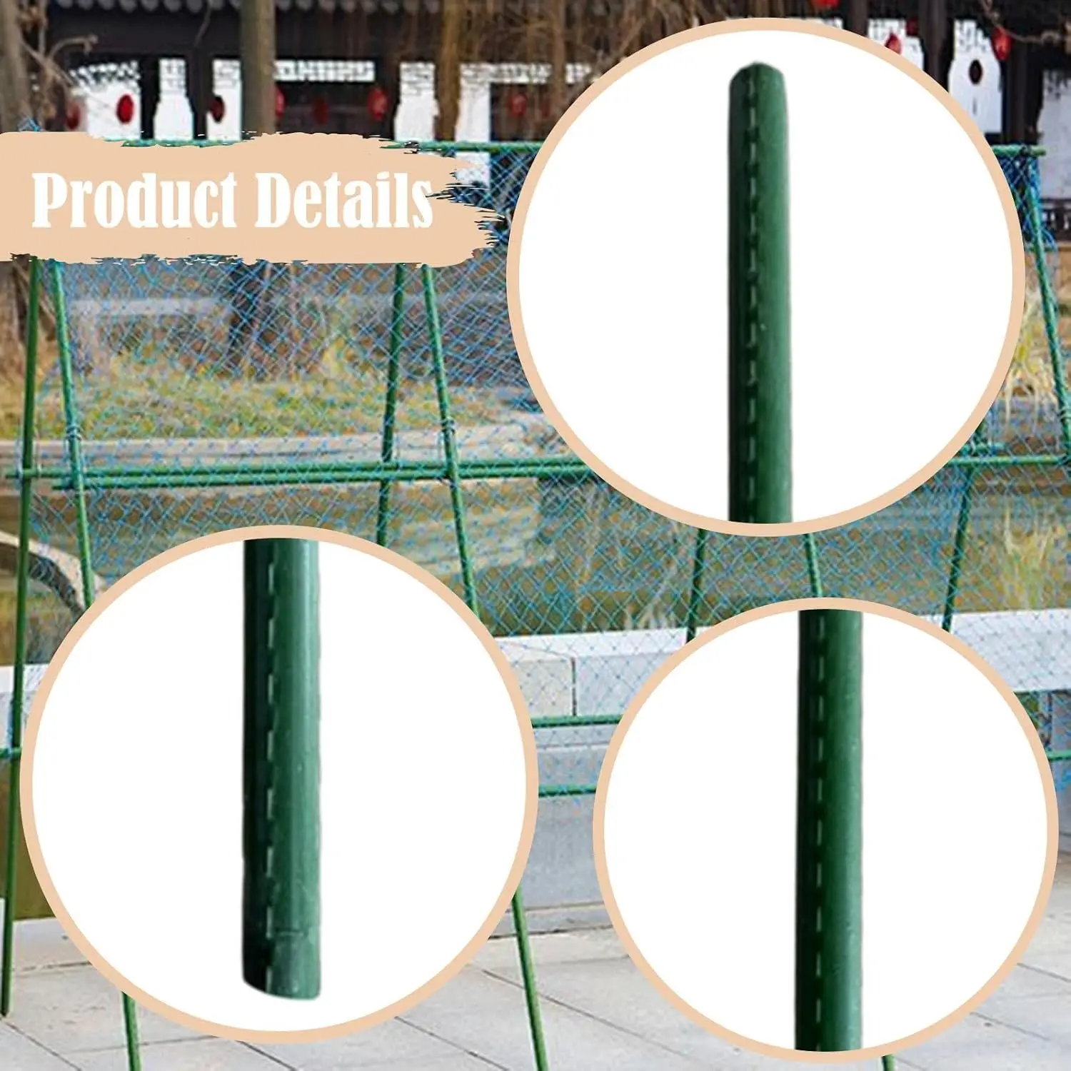 50 Pieces Garden Stakes Plant Stakes Tomato Stakes Plant Sticks Resistant Material Adjustable Design Gardening Accessory Suitabl