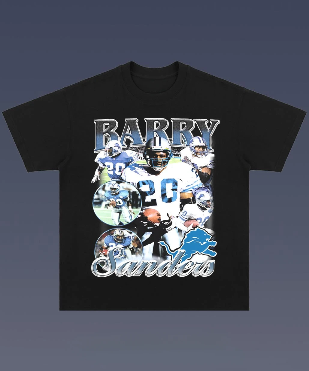 Barry Sanders American Football Graphic T‑Shirt Unisex Men Women Summer Casual Streetwear Tee Tops