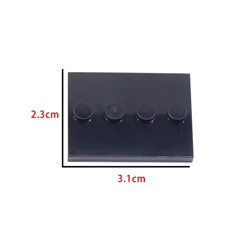MOC 4*3 Base Building Block Soldier Figures Part Plate Standing Board Accessories Small Particles Compatible Bricks Toys QT04