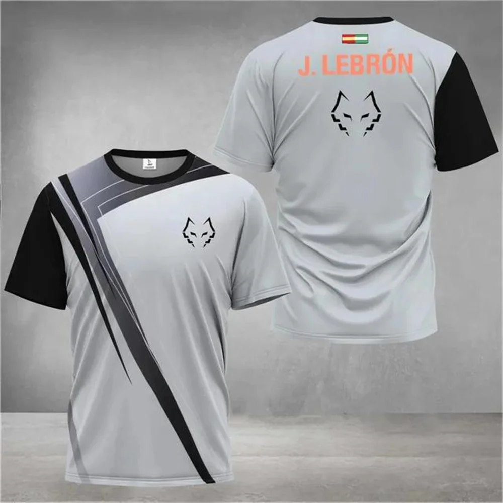 New Fashion Men T-shirt Summer Outdoor Motorcycle Running Fitness Breathable Short sleeve Badminton Tennis Training Dress Loose