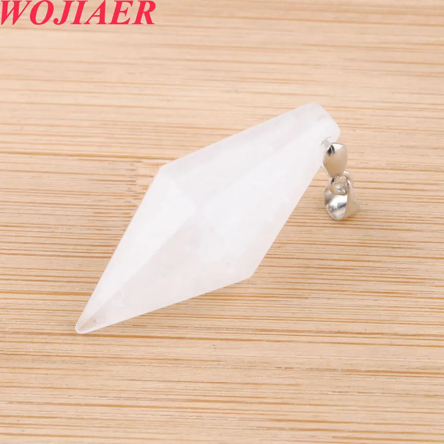 Colgante de piedra natural de cristal curativo, joyería de cono de simetría de amatista para Reiki Point, energía espiritual, collar DIY de la suerte BO916