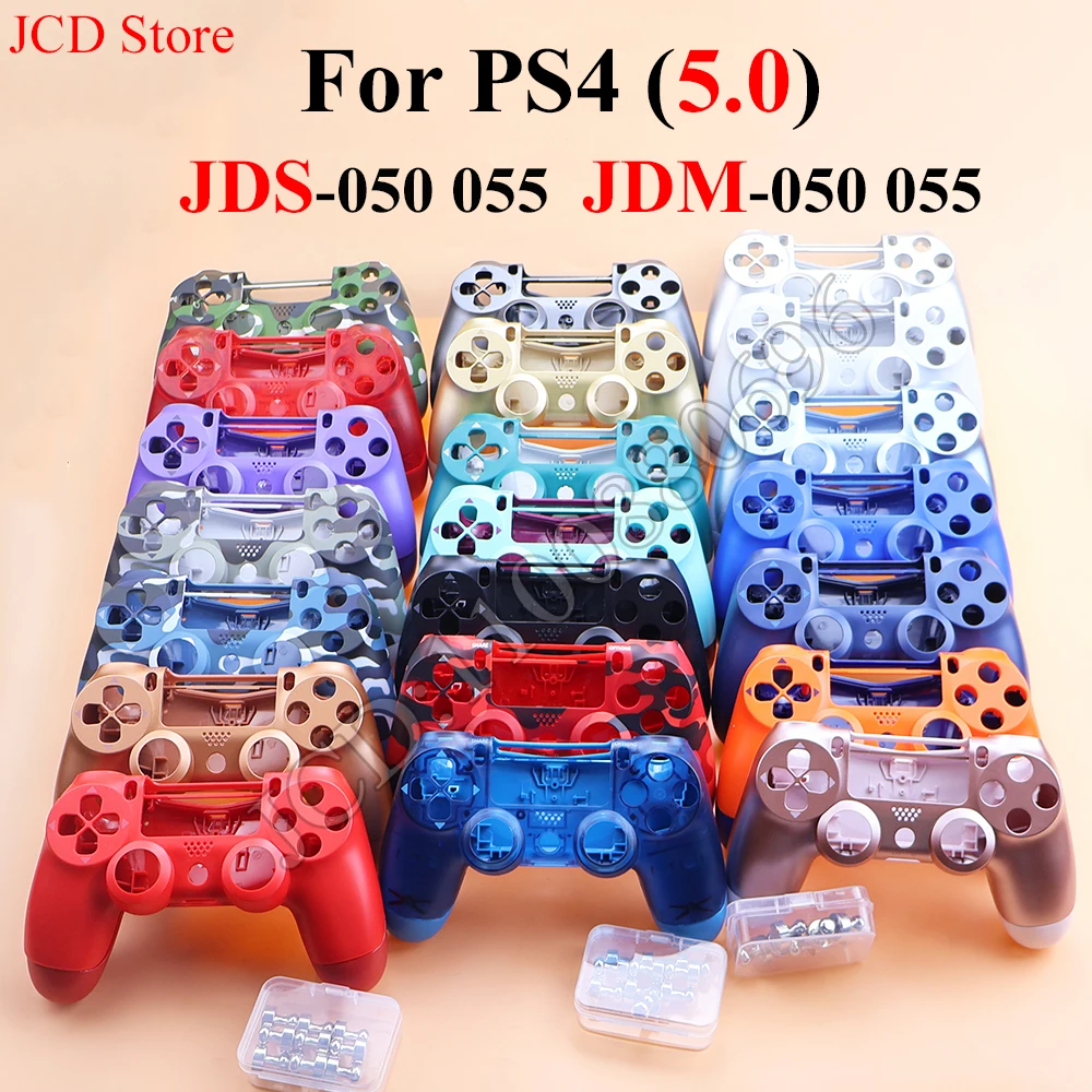 Carcasa completa DIY de alta calidad para PS4 5,0, piezas de repuesto para controlador, Joystick JDS-050 JDS 055 JDM 050 JDM 055
