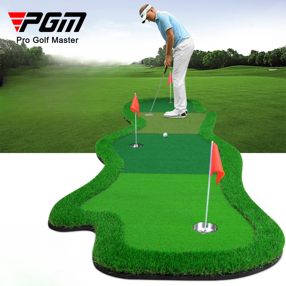 PGM-asistente profesional de Golf verde para interiores y exteriores, accesorios de entrenamiento de Putting de velocidad, 1x4m, GL015