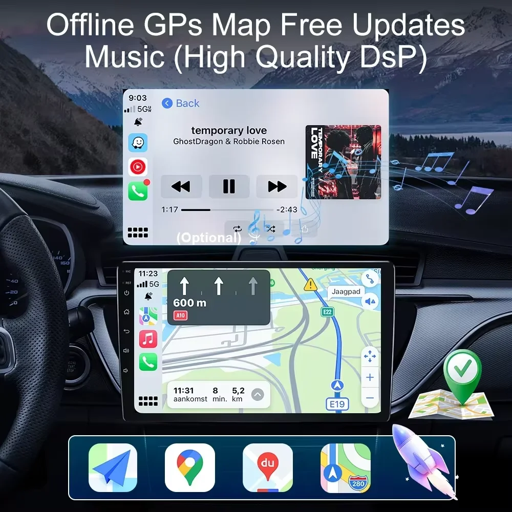 For Peugeot 301 For Citroen C-Elysee CElysee 2012 - 2016 Android 16 Carplay 2K CAR 4G Auto Radio Stereo GPS Navigation Player