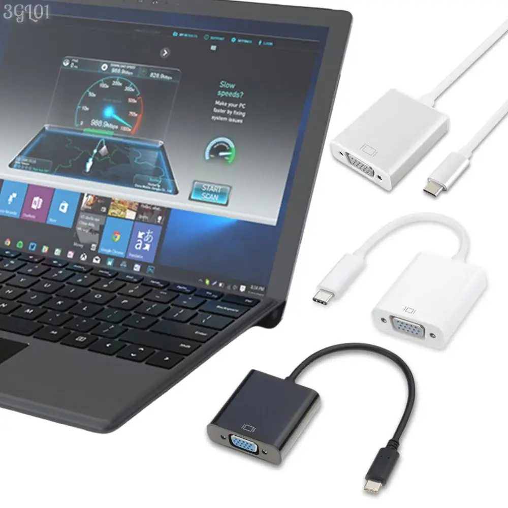 Адаптер USB 3,1 с портом Type C на VGA, видеоконвертер 1080P FHD для Macbook, 12 дюймов, Chromebook Pixel Lumia 950XL