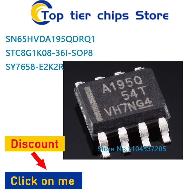 10PCS/LOT SN65HVDA195QDRQ1 STC8G1K08-36I-SOP8 SY7658-E2K2R SOP8 100% NUEVO