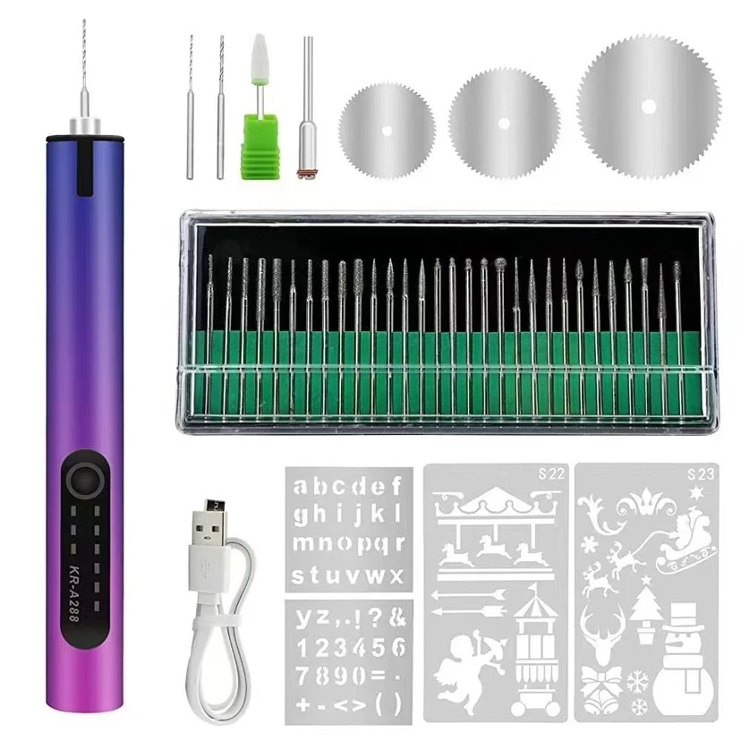 Home DIY electric mini grinder engraving pen wireless grinder with battery wireless micro rotary tool for drilling jewelry metal