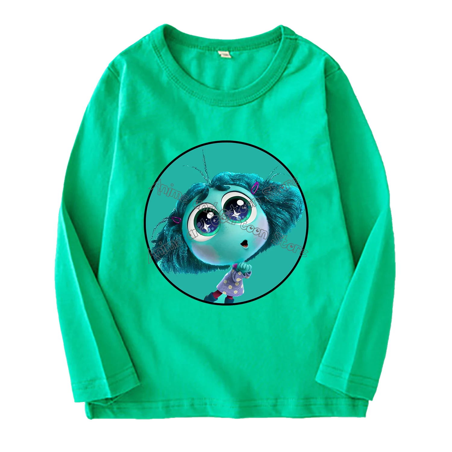 เสื้อยืดเด็ก Disney Inside OUT 2แขนยาวลายการ์ตูนอนิเมะลำลองเสื้อผ้าฝ้ายน่ารักเด็กชายเด็กหญิงเสื้อเด็กแบบแฟชั่นของขวัญ