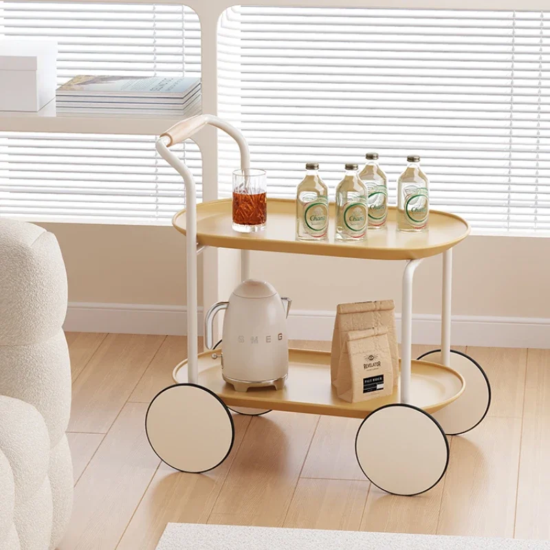 

Side Table Sofa Side Table Movable Small Coffee Table Modern Minimalist Creative Small Balcony Trolley Rack