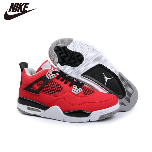 NIKE Air Jordan 4 Retro erkekler basketbol ayakkab lar Toro Bravo buyudu k rm z yang n siyah kedi beyaz cactus et kaktus dived spor snickers AliExpress