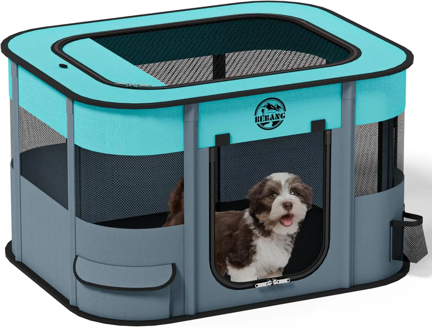 

Puppy Playpen Cat Dog Crate: Play Pen Indoors Pet Playpens Portable Foldable Cage Kennel House for Small Kitten Rabbit G