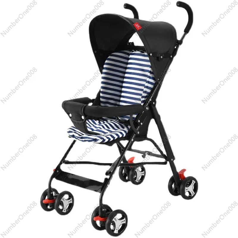 Bebek arabası, hafif ve basit katlanır şemsiye sepeti, oturabilir ve uzanabilir, bebek ve çocuk yürüyüş bebek taşınabilir arabası anne