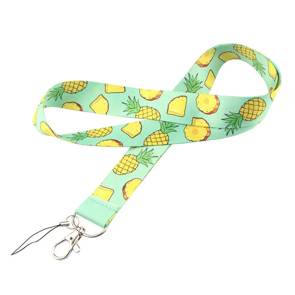 Webbings Ribbon Key Ring Holder Mobile Phone Strap Phone Hang Rope Phone Lanyard Cartoon Fruits Lanyard Cheery Avocado Strap