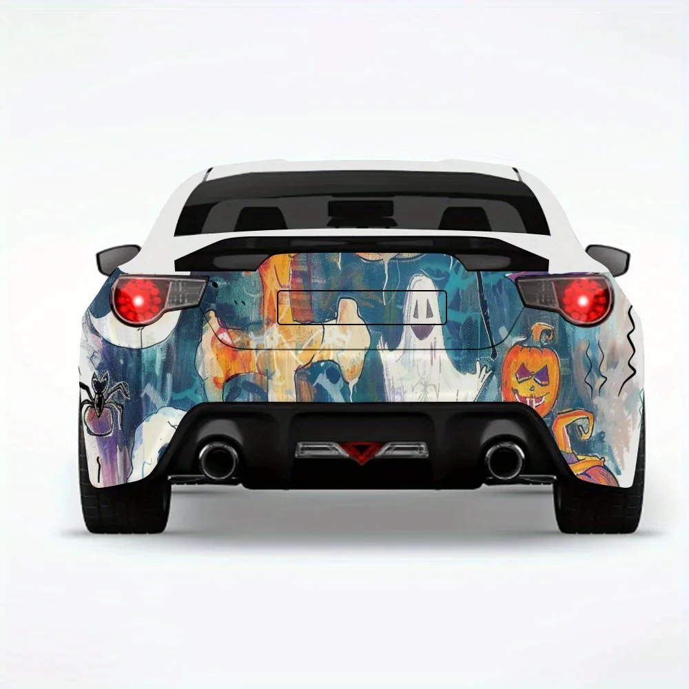 

Halloween Doodles Car StickerVinyl Decal for Car Rear, Waterproof Self-Adhesive Vinyl Stickers for Vehicle Tail & Bumper, Decora
