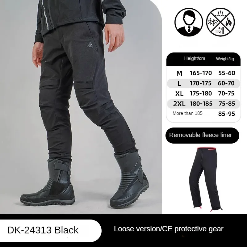 

Duhan Motorcycle Riding Pants Men's Autumn Winter Racing Off-road Motorcycle Pants Windproof Warm Plus Fleece Chivalry Trousers