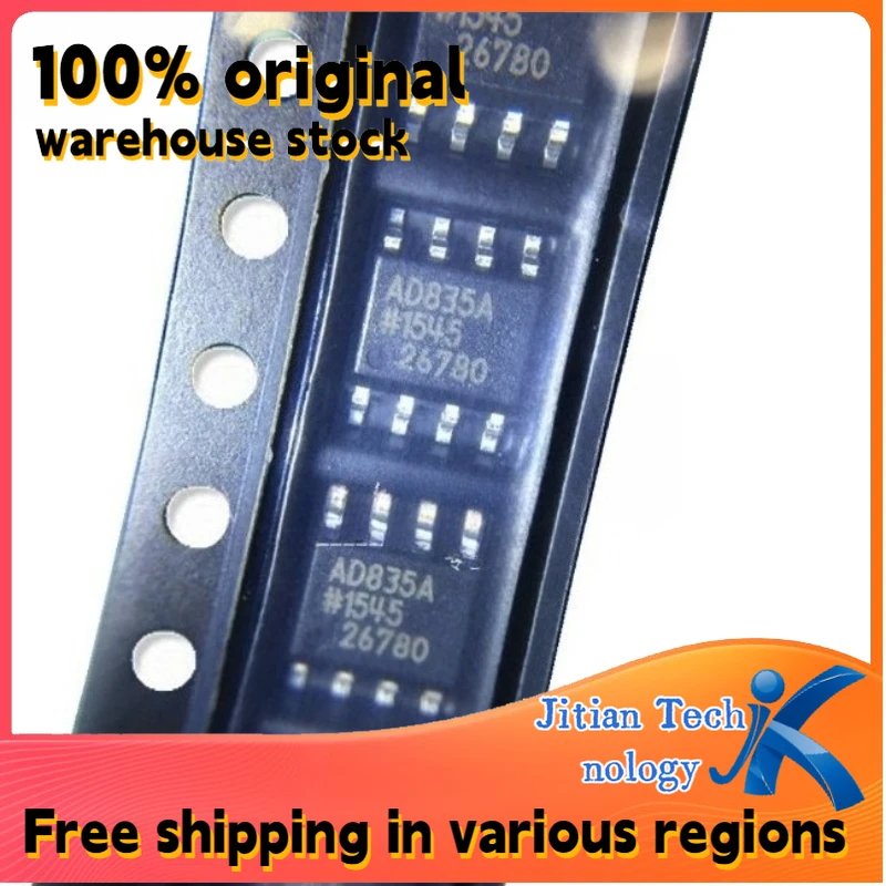 100% New 1PCS AD835ARZ logo AD835A SOP-8 8-bit analog multiplier chip Channel direct sales