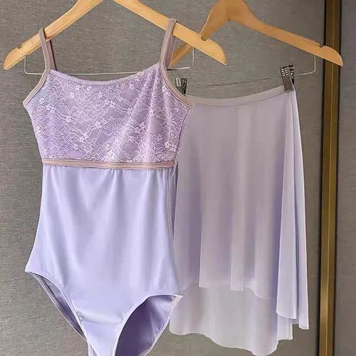 Leotardo de baile de Ballet para adultos, nuevo diseño, equipo de práctica diaria elegante, medias de baile de gimnasia, leotardo de Ballet de alta calidad para mujeres