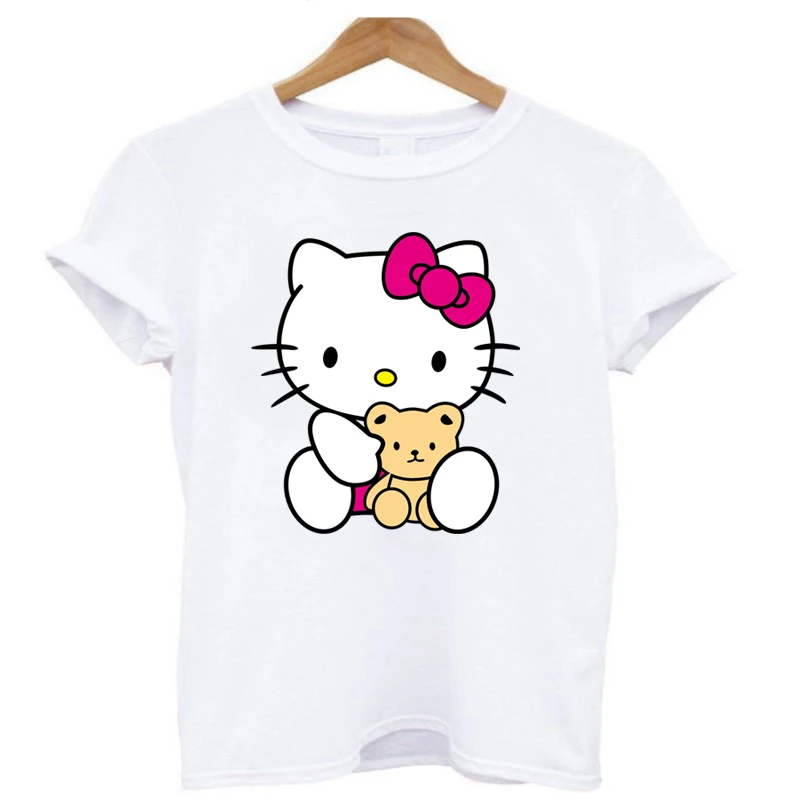 2Pcs/Lot Hello Kitty Heat Thermal Transfer Sticker Iron On Thermoadhesive Patches For Children\'s Clothing Ironing Application