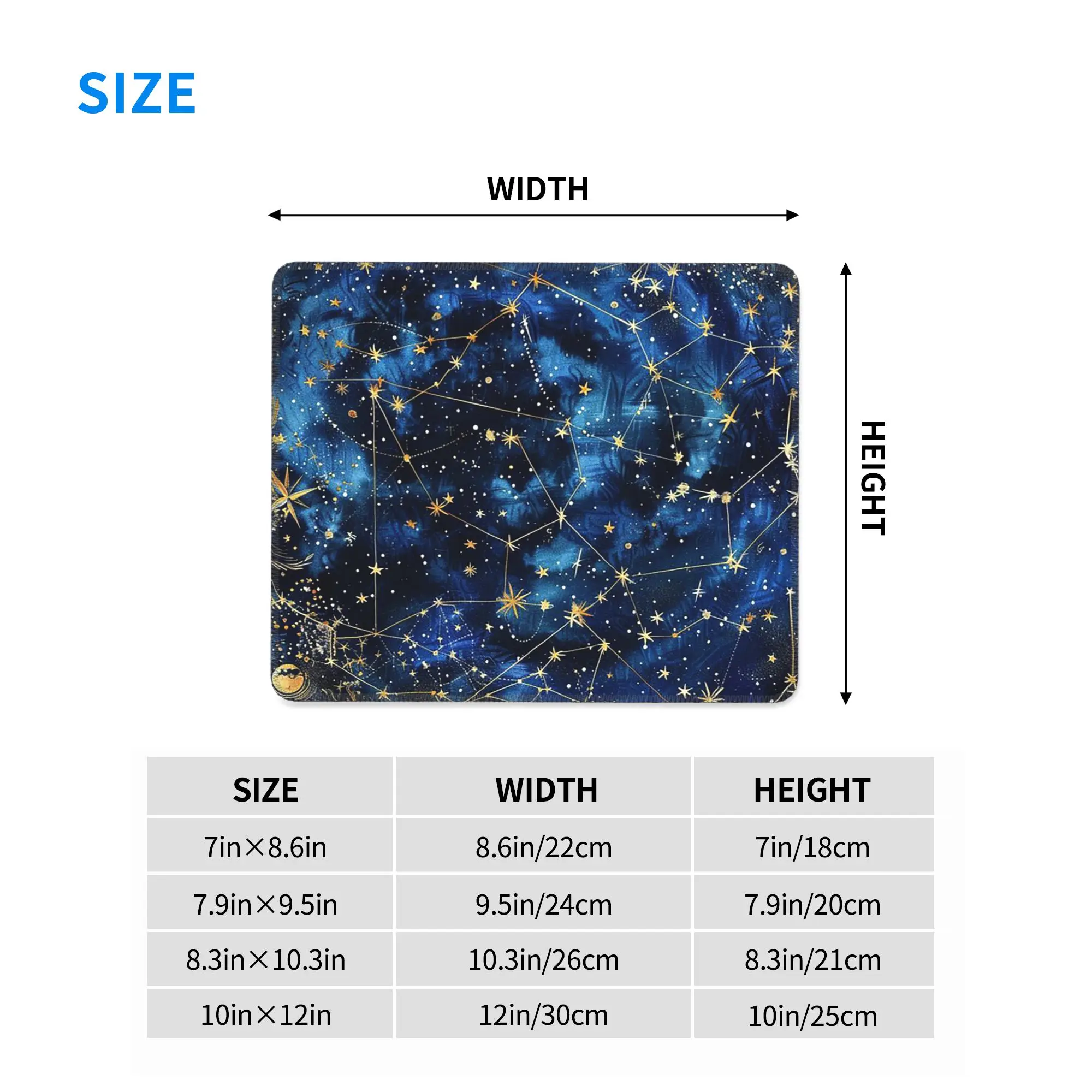 Vintage Astronomy Celestial Bodies Mouse Pad Computer Keyboard Mouse Mat Gaming PC Laptop Desk Mat Office Accessories Table Mats