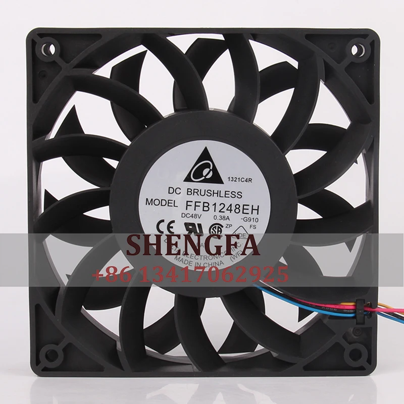 

DELTA FFB1248EH чехол вентилятор с двойным шарикоподшипником 120*120*38 мм 12 см 48 в а инвертор с сильным потоком воздуха охлаждающий вентилятор