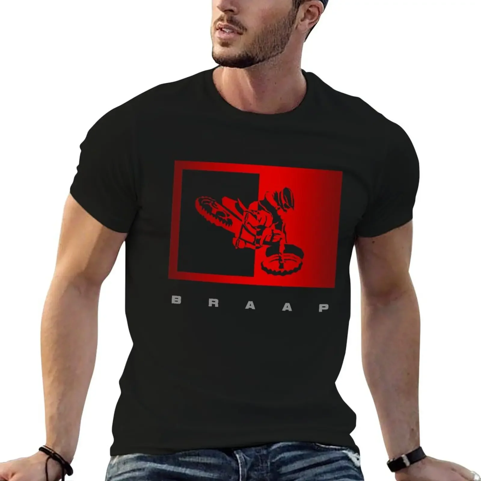 

Dirt Bike Motocross Apparel - Braap Dirt Bike Motocross T-Shirt blue lock oversized black t-shirts for men