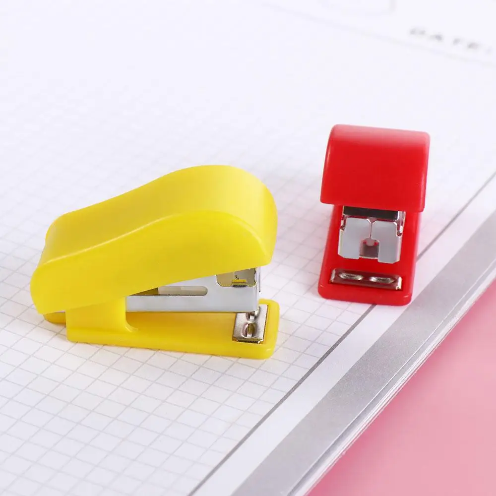 Mini Effortless Labor-Saving Stapler Set Small Paper Binding Bookbinding Machine Fixing Paper Stapling Tools Student