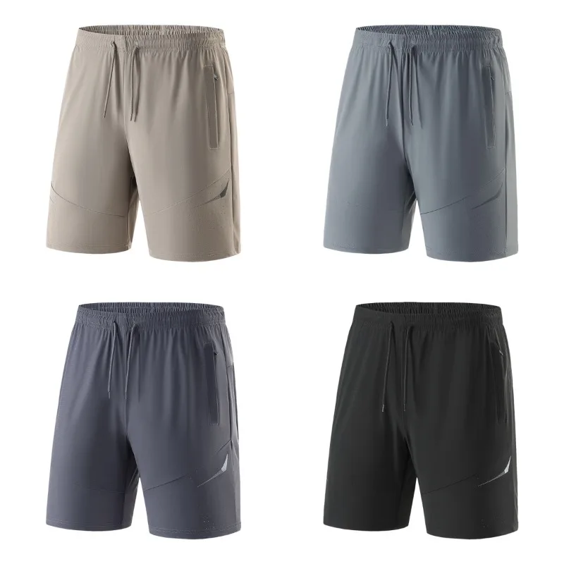 

Мужские модные шорты из ледяного шелка, повседневные, длиной до колена, для лета, активного отдыха, гольфа, спорта, влагоотводящие, быстросохнущие