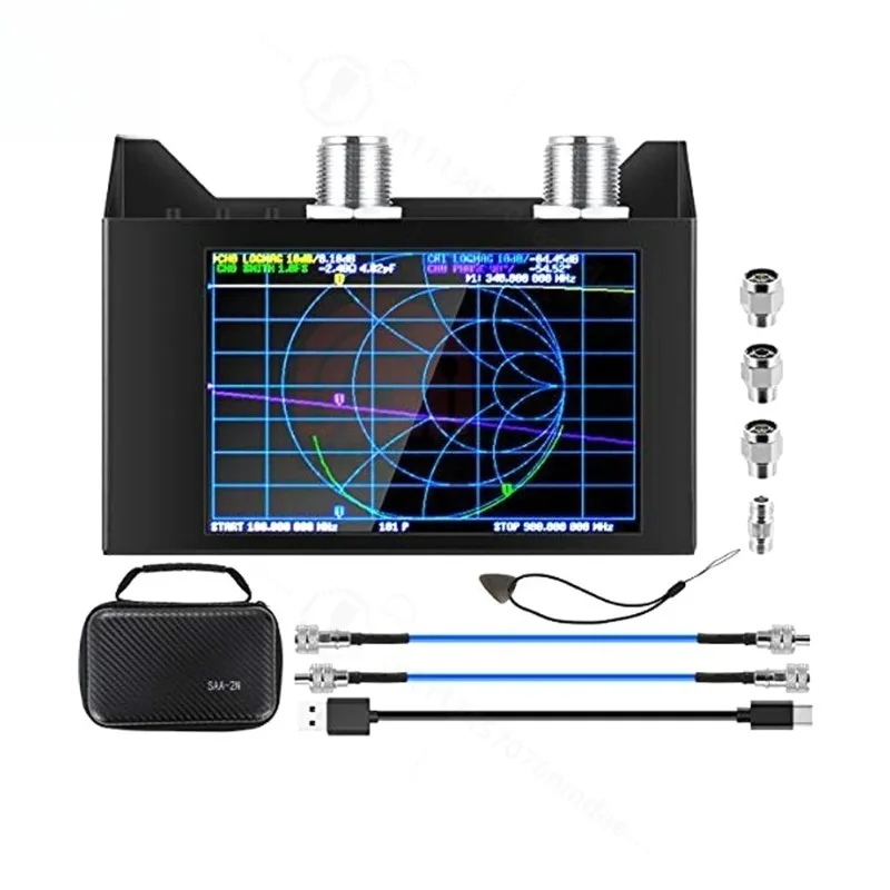 4 inch 3G NanoVNA V2 Antenna Analyzer Vector Network Analyzer NanoVNA SAA-2N V2 50KHz-3GHz HF VHF UHF Built-in 3000mAh Battery