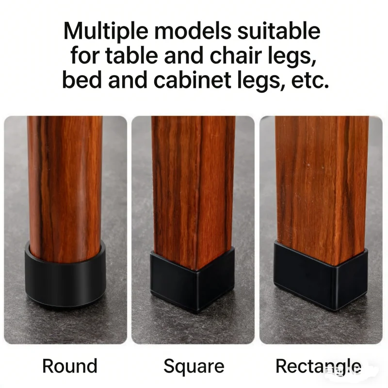8PC/lot Silicone PVC Table Chair stool Leg cover Wear-resistant  Feet Floor Protector Caps soft rubber Universal furniture part image 3