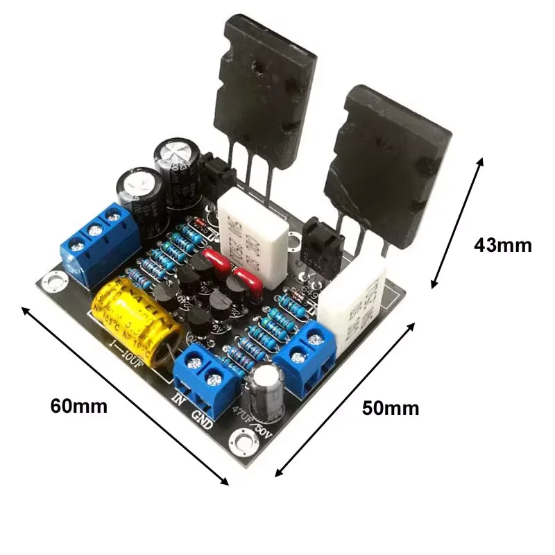 Mini New Version Original Toshiba Mono 100W Toshiba Tube 2SC5200 + 2SA1943 DC 20-50V HiFi Power Amplifier Board