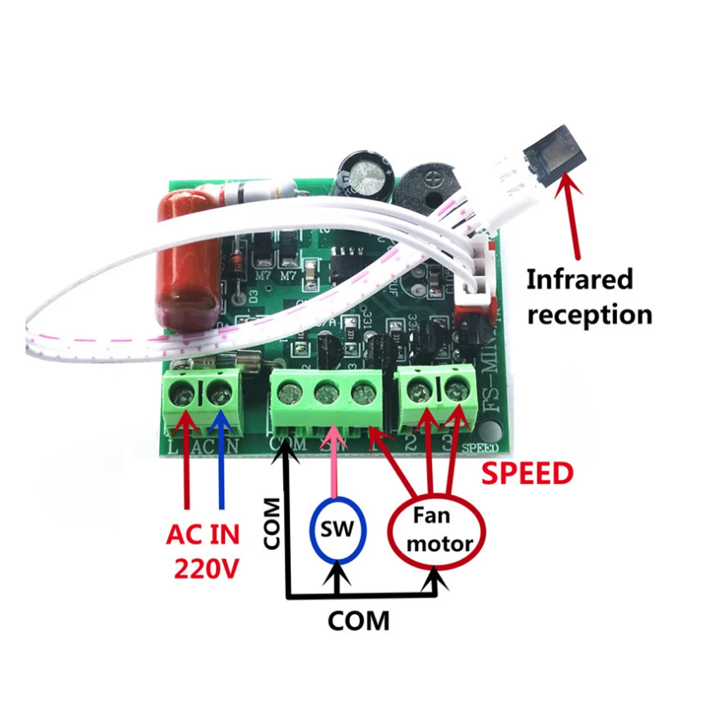 Controle Remoto Universal Modificação Board, Mini Fan Circuit Board, Motherboard, Controle Ventilador Elétrico