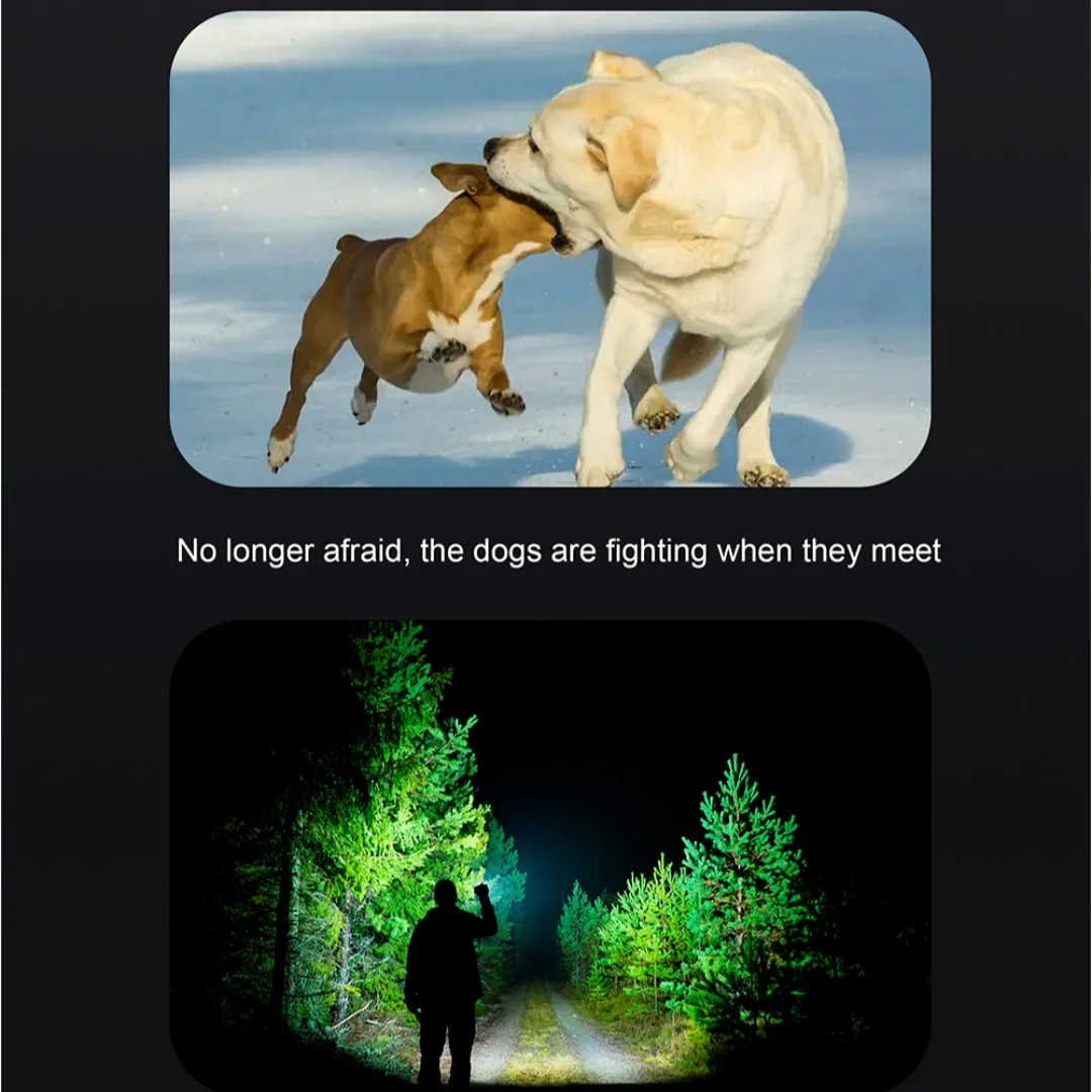 Portable Handheld Strong Ultrasonic Dog Repeller with Strong LED Flashlight Anti-dog Barking Ultrasonic Dog Repeller