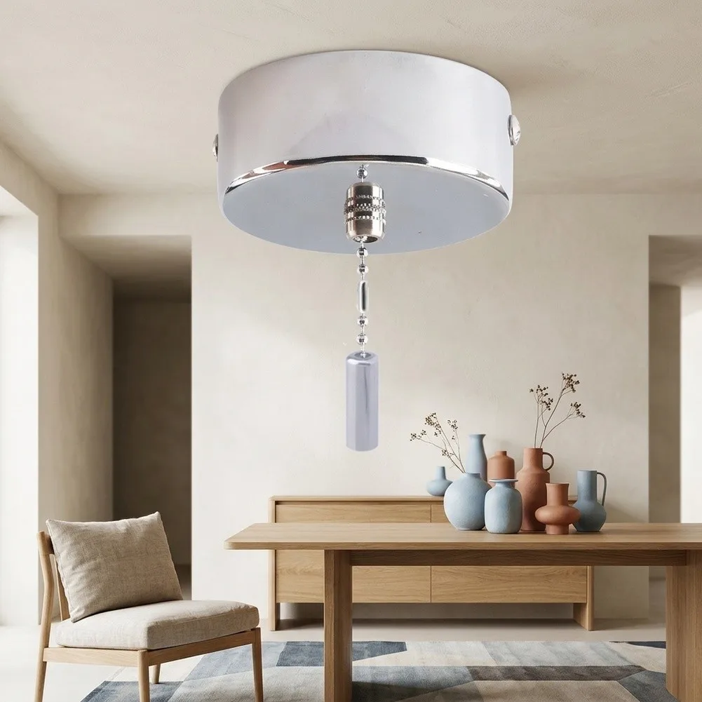 Metal Ceiling Pull Switch for Pendant Lighting Fixtures with Classic Design Diameter 6cm Suitable for Bedroom Living Room