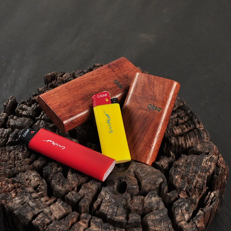 Cricket BIC J3 J5 Rosewood Lighter Box GBI Protective Cover Portable Pocket Explosion-proof Pressure Relief Cigarette Tool