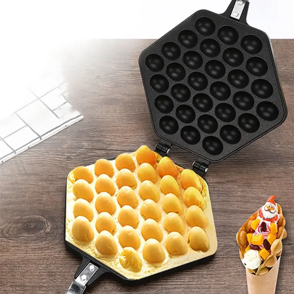 Non-stick Coating DIY Muffins Plate QQ Egg Bubble Cake Baking Pan Mold Eggettes Iron Aluminum Hongkong Waffle Maker Mould