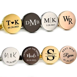 Personalized Man Cufflinks Stainless Steel Shirt Cuff Button Custom Wedding Gifts Mens Cufflinks For Party Wedding Dropshipping