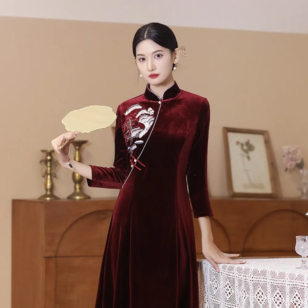 

Cheongsams Chinese Dress Qipao Ethnic Style Fashion Clothes Party Vintage Casual Summer Elegant Traditional Chinese Clothing