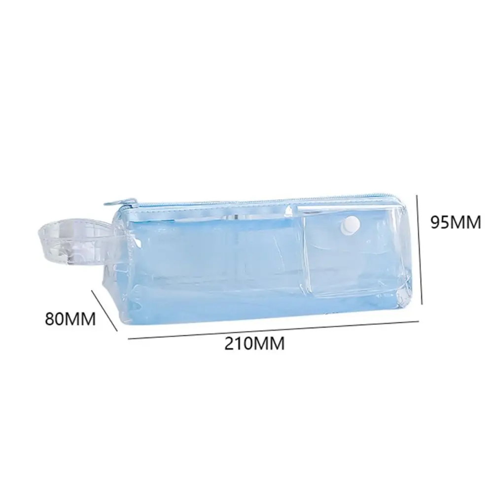 High Quality Double Layer Pen Bag Transparent Large Capacity Pencil Case Detachable Pen Box Back To School Gift