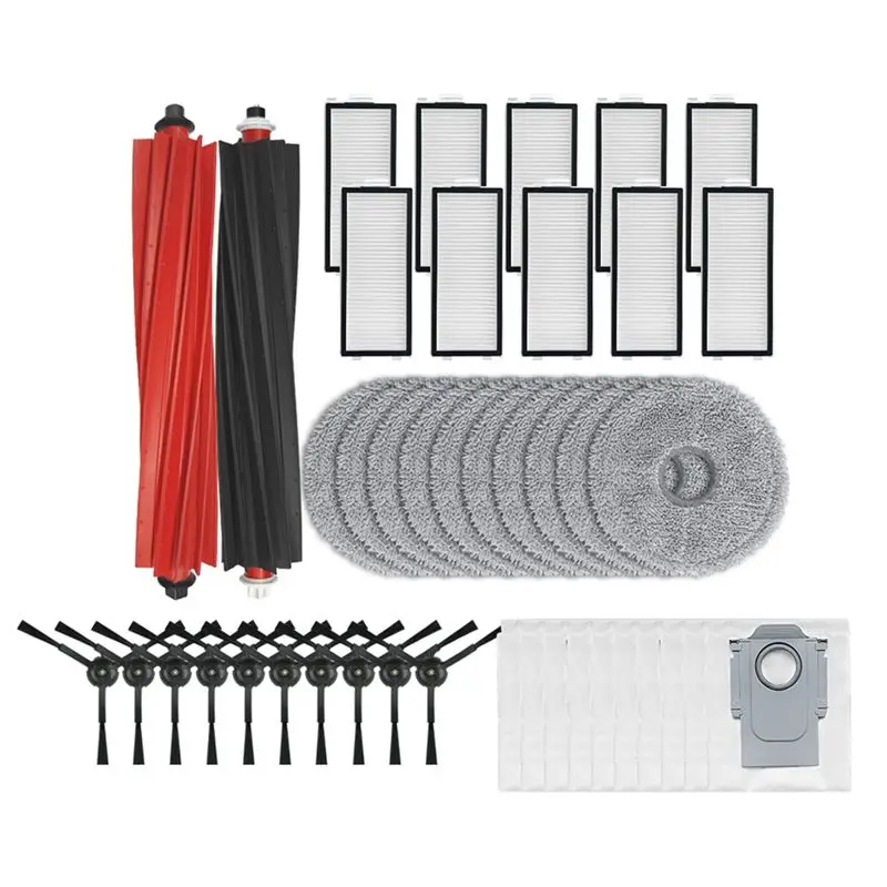 

Поддержите для Roborock V20/P10S Pro, запасные части для робота-пылесоса, основная боковая щетка, фильтр Hepa, швабра, тканевый мешок для пыли, аксессуары