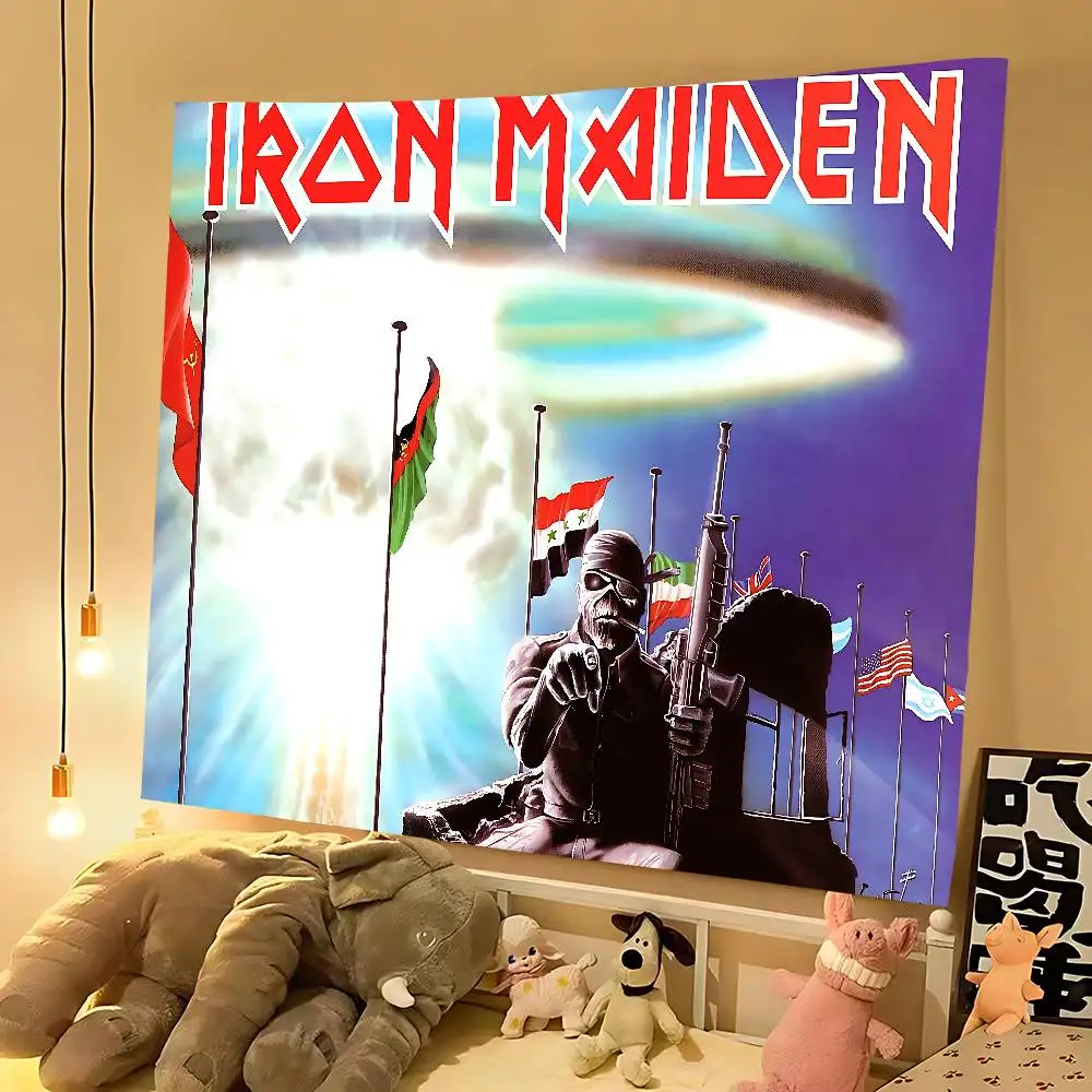 أنيمي I-lron M-Maiden خلفية النسيج تسجيل ملصق راية للعام الجديد الطرف الديكور صور الدعائم لوازم الخلفية