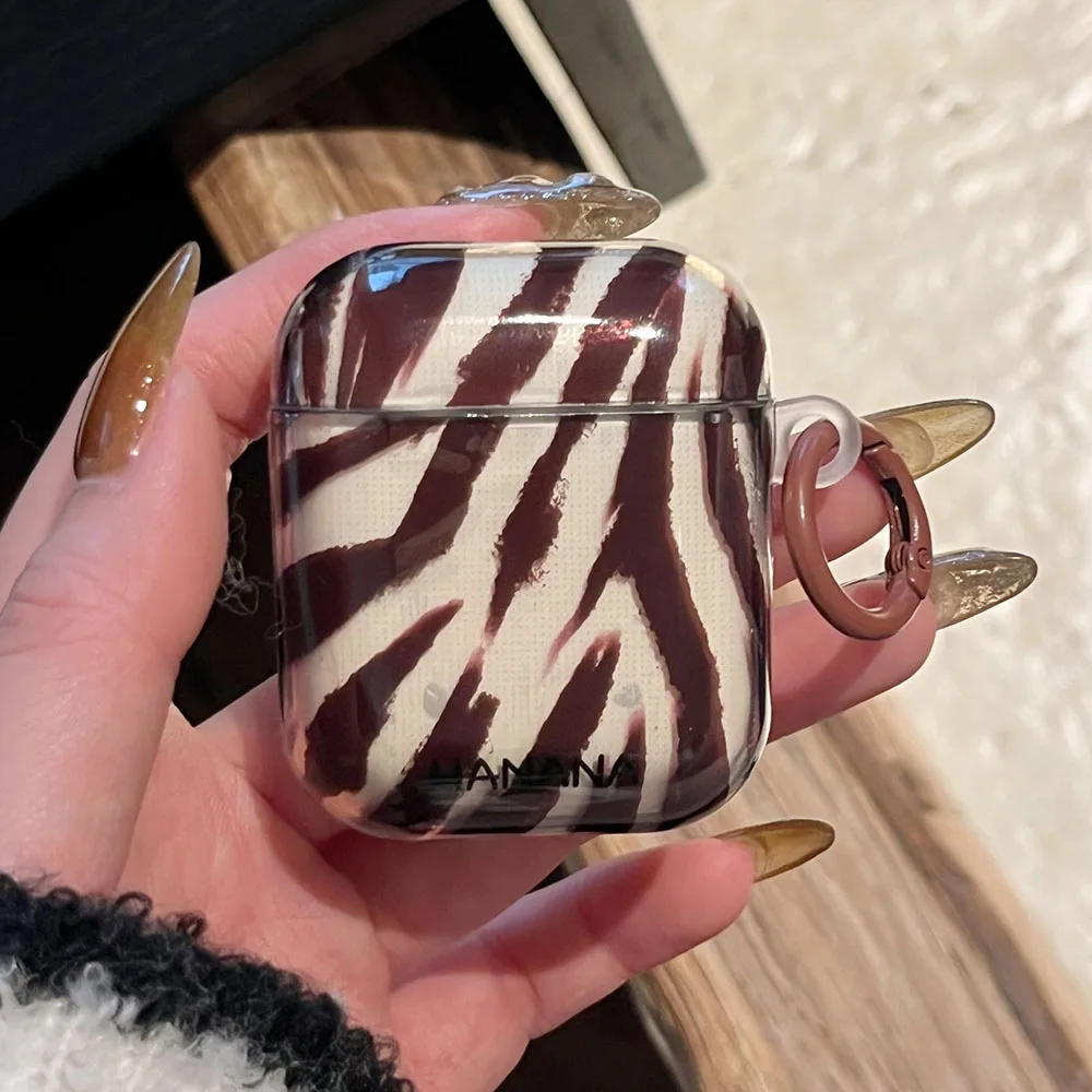 AirPodsケース,ソフト,光沢,コーヒーカラー,ペンダント付き保護カバー,スプリングキーホルダー,イヤホン,1, 2, 3 pro,2, 4, 2024